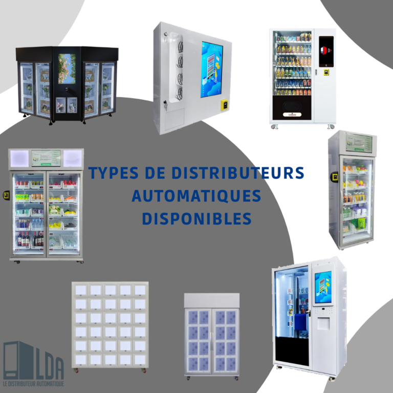 Types de distributeurs automatiques disponibles