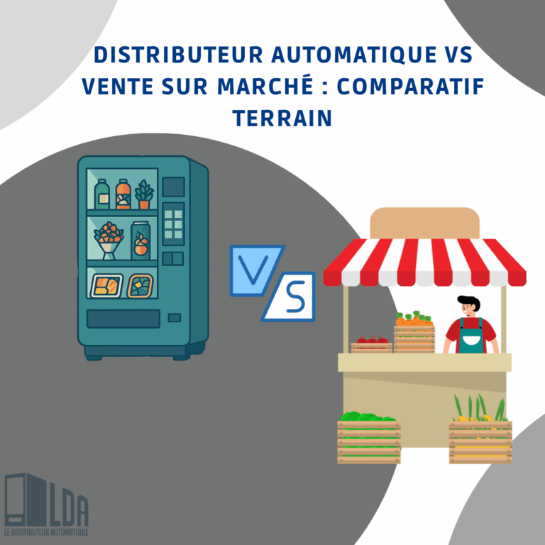 Distributeur automatique VS vente sur marché : comparatif terrain